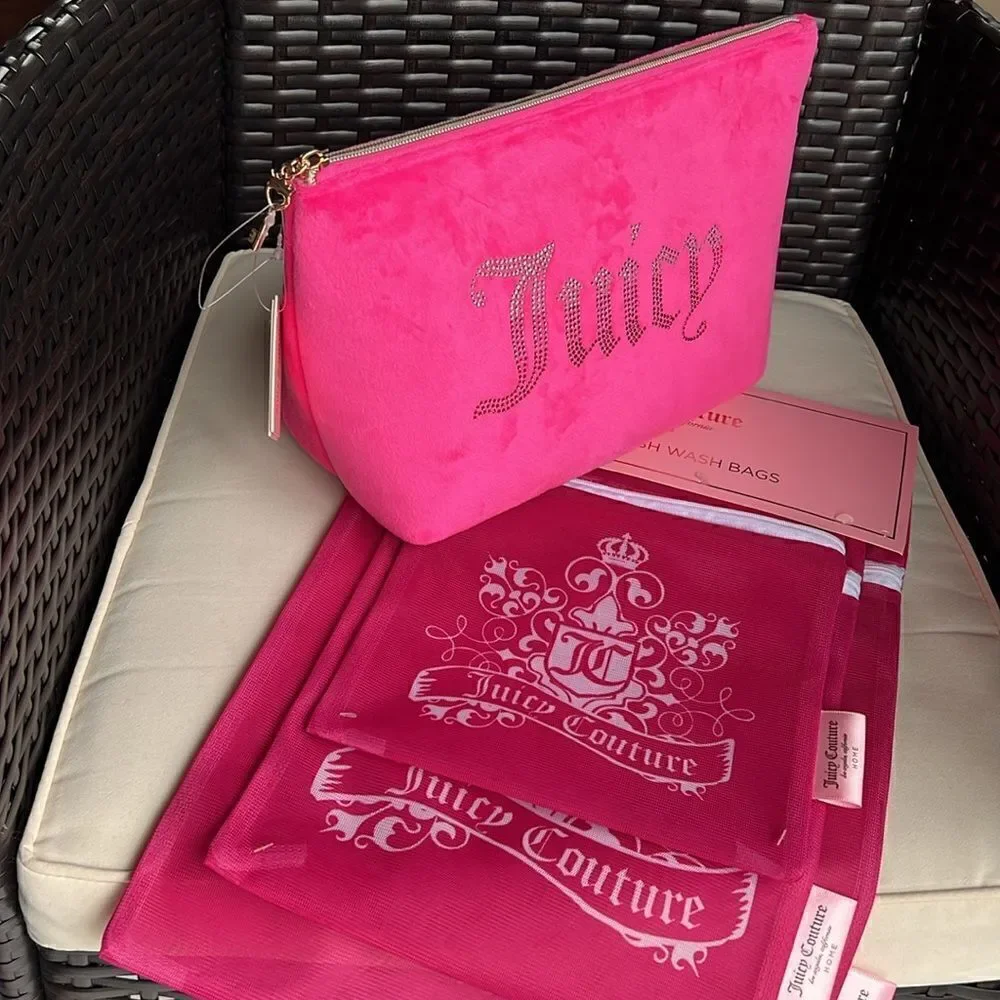 Juicy Couture Velour Cosmetic Bag and Wash Bags